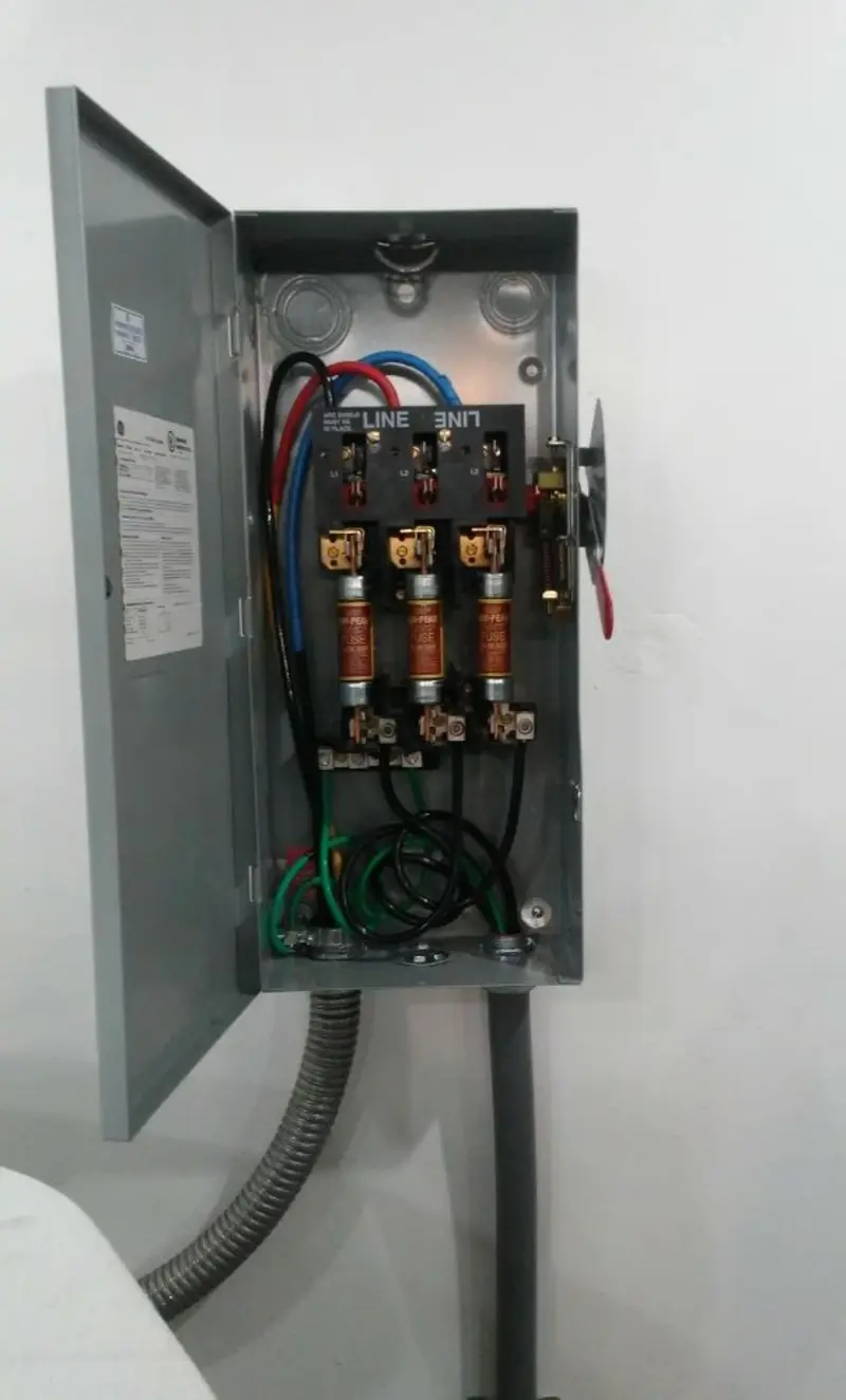Three-phase disconnect switch installed for Electrical Wiring & Rewiring in Middlebury